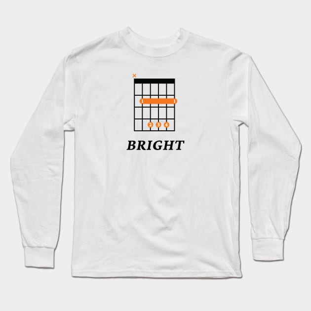 B Bright B Guitar Chord Tab Light Theme Long Sleeve T-Shirt by nightsworthy